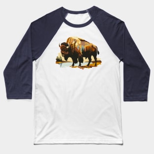 Yellowstone Bison Baseball T-Shirt